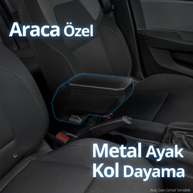 S-Dizayn Opel Corsa E Kol Dayama Kolçak Çelik Ayaklı ABS Siyah 2014-2019 A+Kalite