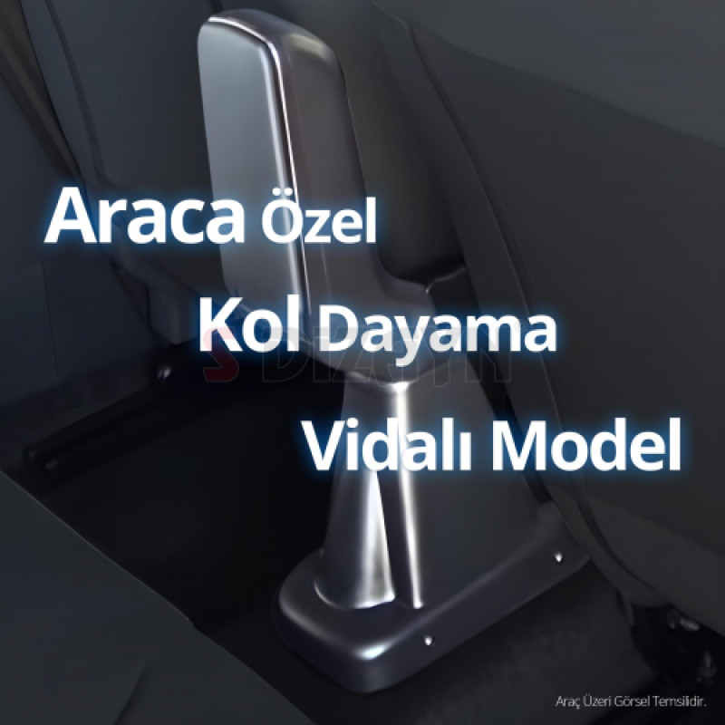 S-Dizayn Fiat 500X Kol Dayama Kolçak ABS Vidalı Siyah 2014 Üzeri A+Kalite