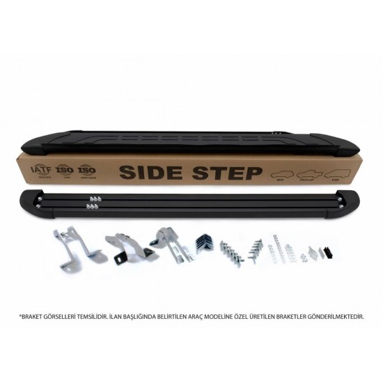 VW Caddy Faba Yan Basamak Siyah Kısa Şase 2003-2020 Arası