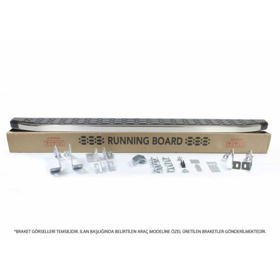 OMSA Dacia Sandero Stepway Blackline Yan Basamak Krom 2012-2020 Arası