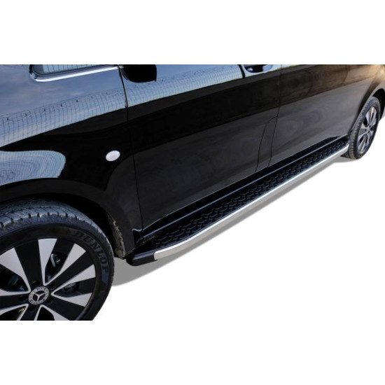 OMSA Mercedes Vito W447 Blackline Yan Basamak krom Uzun Şase 2014 ve Sonrası