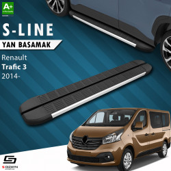 S-Dizayn Renault Trafic 3 Uzun Şase S-Line Aluminyum Yan Basamak 263 Cm 2014-2020 A+ Kalite