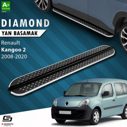 S-Dizayn Renault Kangoo 2 Uzun Şase Diamond Krom Yan Basamak 223 Cm 2008-2020 A+ Kalite
