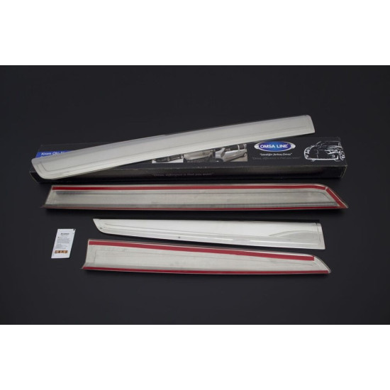 OMSA Renault Kangoo 2 Krom Yan Kapı Çıtası 4 Parça Geniş 2011-2013 Arası