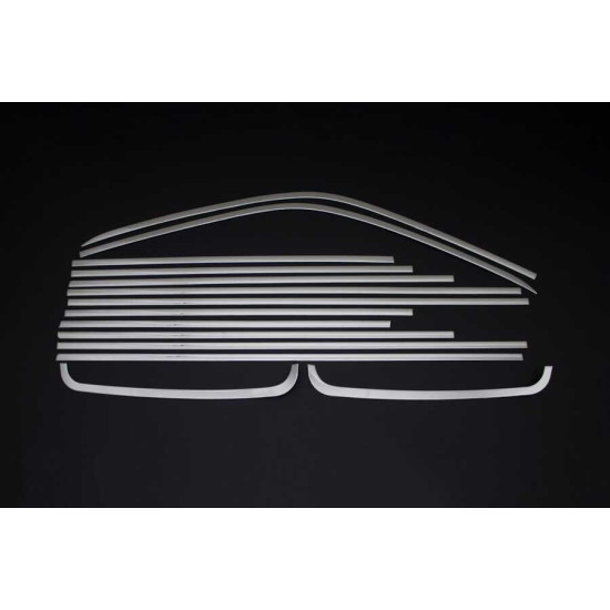 OMSA VW T6 Multivan Krom Cam Çerçevesi 14 Parça Çift Sürgülü Kısa Şase 2015 ve Sonrası