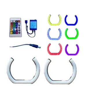 F SERİ 120 MM 2'Lİ SET U TİPİ RGB KUMANDALI ANGEL HALKA