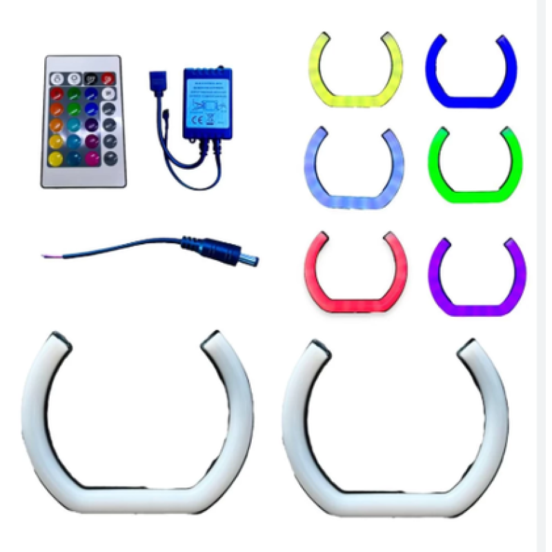 F SERİ 100-135 MM 4'LÜ SET U TİPİ RGB KUMANDALI ANGEL HALKA