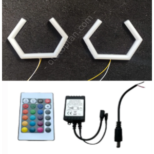 W SERİSİ 100 MM 2'Lİ SET RGB KUMANDALI ANGEL HALKA