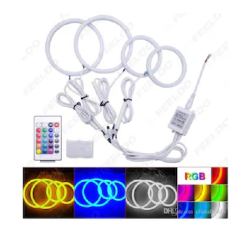 88-100 MM 4'LÜ SET YUVARLAK RGB KUMANDALI ANGEL HALKA