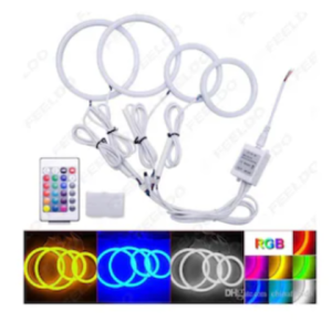125 MM 4'LÜ SET YUVARLAK RGB KUMANDALI ANGEL HALKA