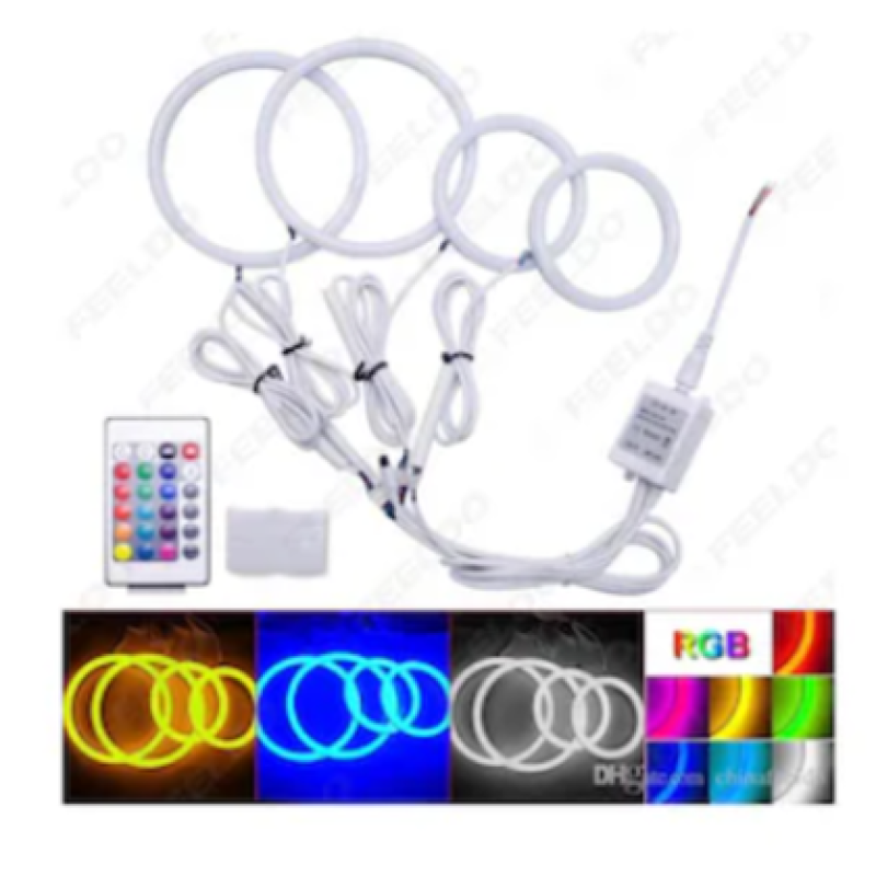 125 MM 4'LÜ SET YUVARLAK RGB KUMANDALI ANGEL HALKA