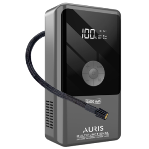 10.000 mAh HAVA POMPASI, AKÜ TAKVİYE CİHAZI, POWERBANK,EL FENERİ AURIS