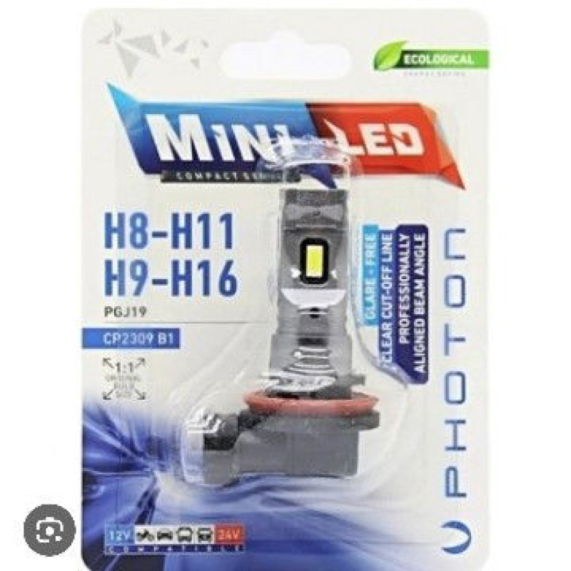MINI H8/H9/H11/H16 12-24V COMPACT LED (TEKLİ BLISTER)
