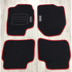 ACCENT BLUE SİYAH HALI PASPAS (KIRMIZI KENARLI)