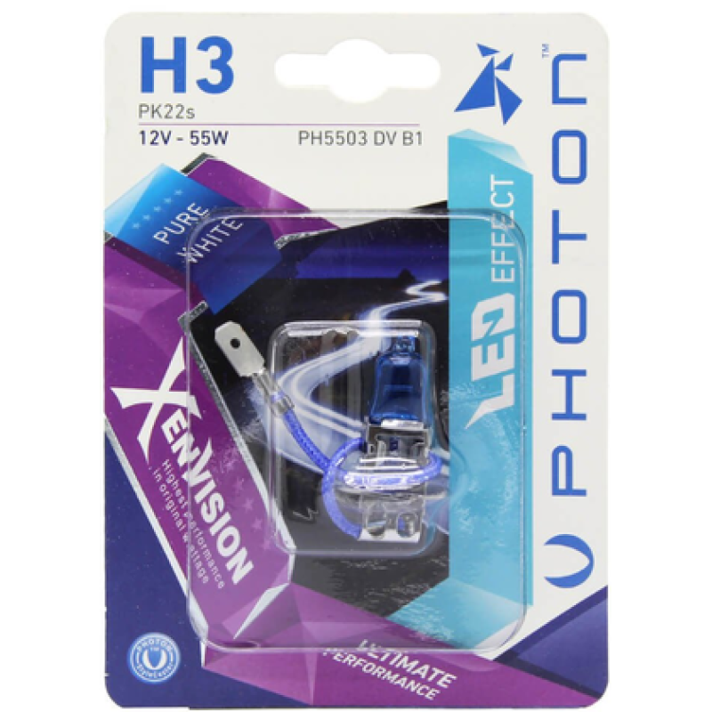 H3 12V 55W XEN VISION (TEKLİ BLISTER)