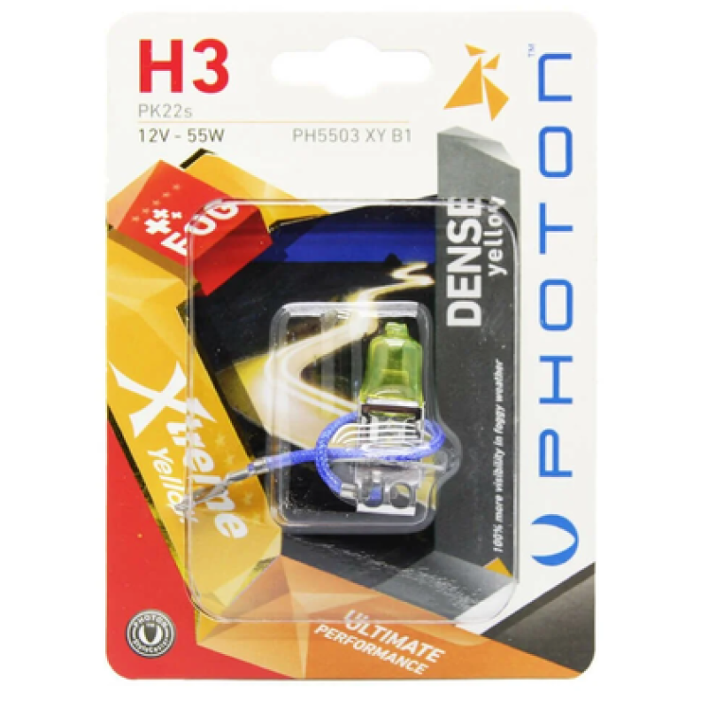 H3 12V 55W XTREME YELLOW (TEKLİ BLISTER)