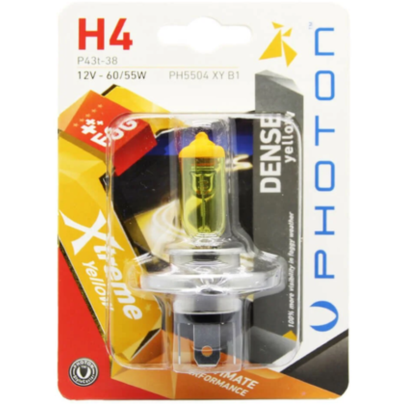 H4 12V 60/55W XTREME YELLOW (TEKLİ BLISTER)