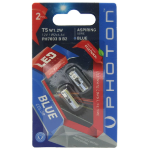 T5 12V W1.2W MAVİ 3 SMD LED (2'Lİ BLISTER)