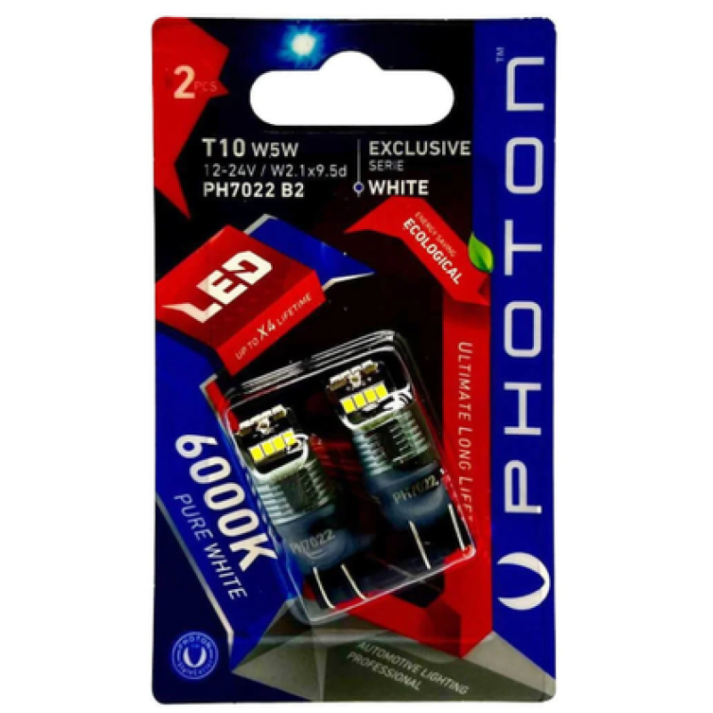 T10 W5W 12-24V 4+4+4 LED EXLUSIVE (2'Lİ BLISTER)