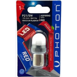 P21/5W 12-24V KIRMIZI FLASH (TEKLİ BLISTER)