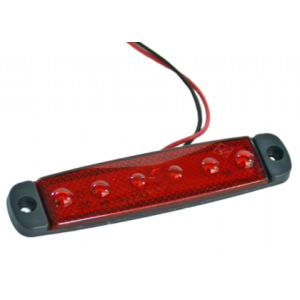 PARMAK LED KIRMIZI (12V - 10 CM - 6 LED)