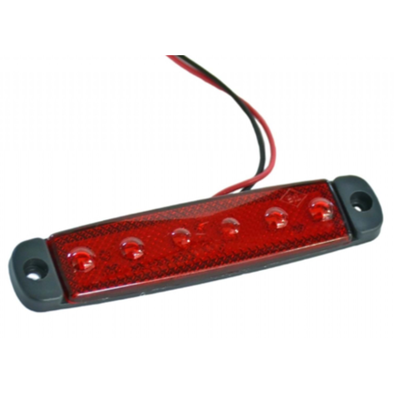 PARMAK LED KIRMIZI (12V - 10 CM - 6 LED)