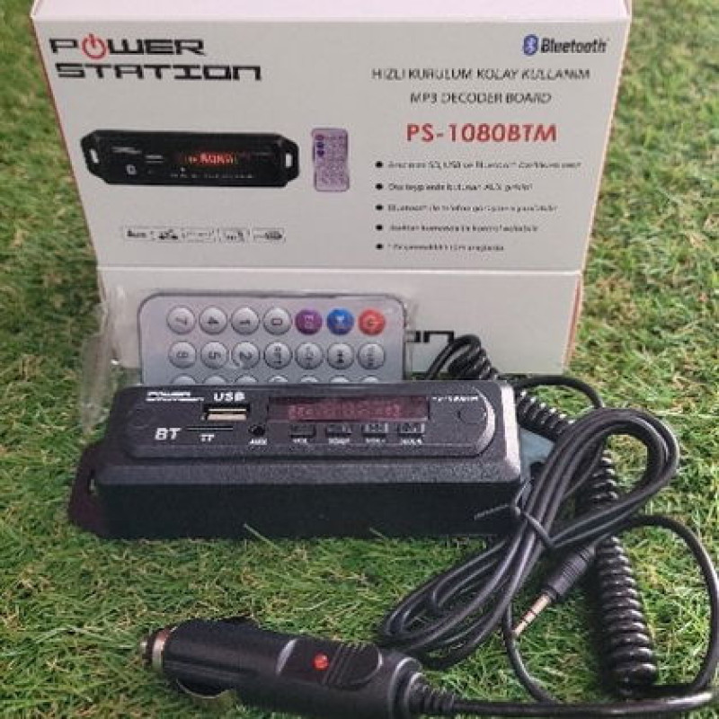 AUX GİRİŞİNDEN MP3 USB ÇEVİRİCİ HIZLI KURULUM POWER STATİON DECODER BOARD
