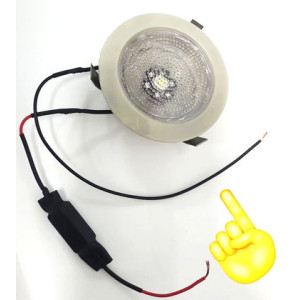 26 MM GÖMME SPOT LED BEYAZ YUVARLAK 12V