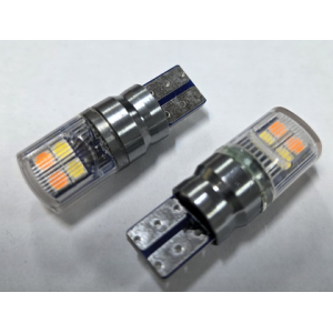 T10 2 RENK LED PARK AMPULÜ CANBUS (AÇ-KAPA TURUNCU-BEYAZ) COLORED VRPRO