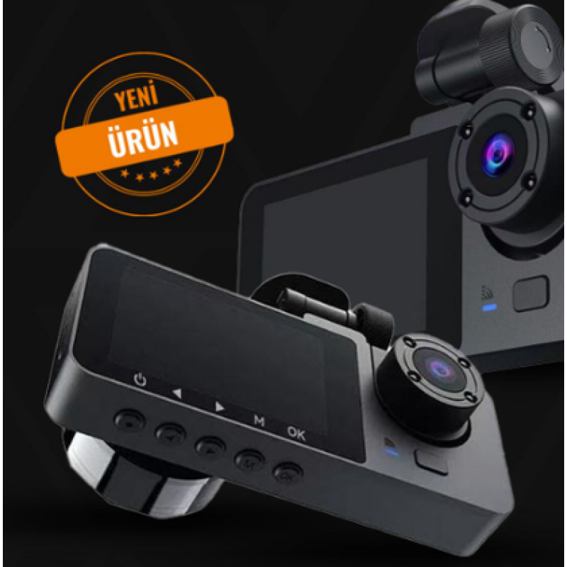 ARAÇ KAYIT KAMERASI 3 KAMERALI WİFİ'Lİ 2" HD VRPRO