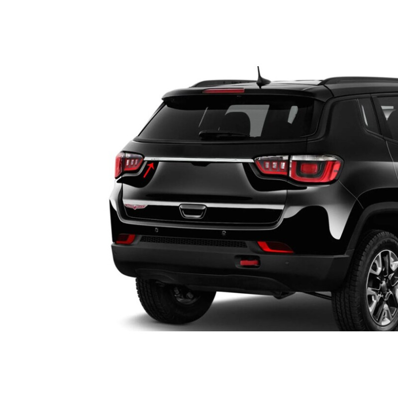 OMSA Jeep Compass Krom Bagaj Çıtası Plaka Üstü 2017 ve Sonrası