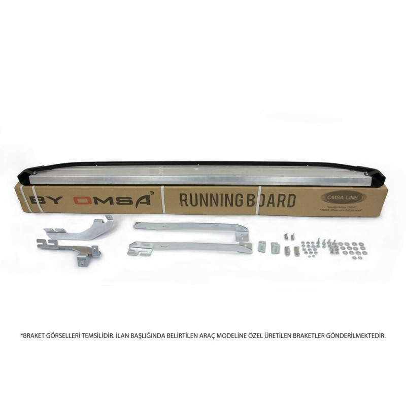 OMSA Jeep Grand Cherokee 3 Blackline Yan Basamak Siyah 2005-2010 Arası