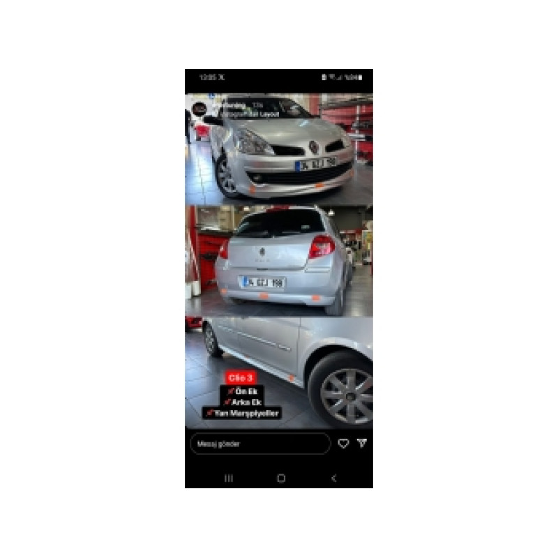 Renault Clio Iii HB Makyajsiz Ön Arka Ek Boyasız