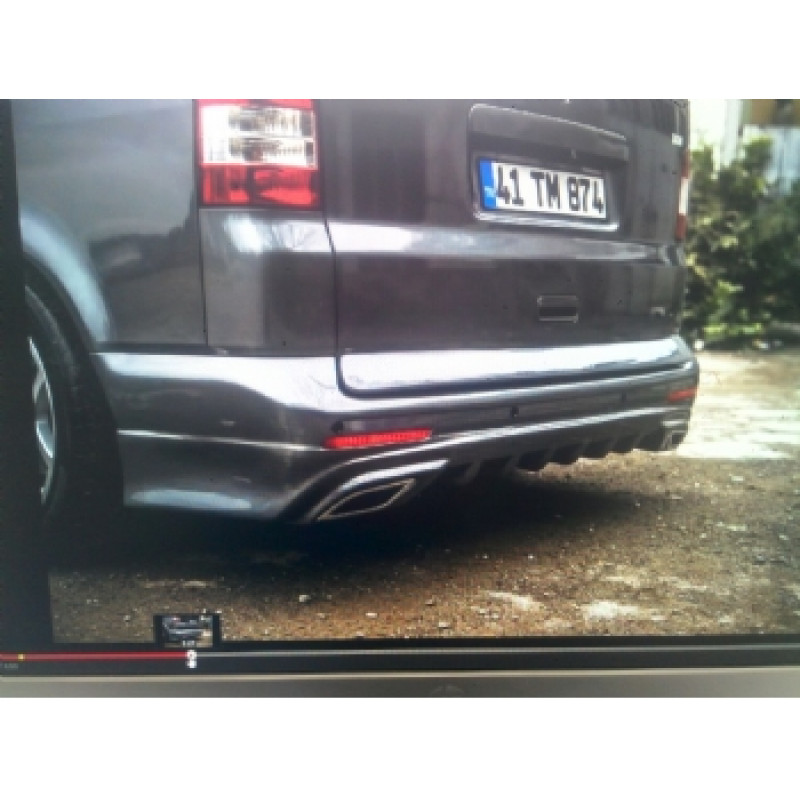 Volkswagen T6 Difizörlü Arka Tampon Eki 2002-2023 Boyasız
