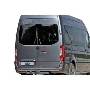 OMSA Mercedes Sprinter W907 Krom Arka Cam Alt Çıtası 2 Parça Çift Kapı 2018 ve Sonrası