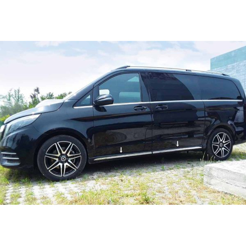 OMSA Mercedes Vito W447 Krom Marşpiyel Çıtası 4 Parça 2014 ve Sonrası