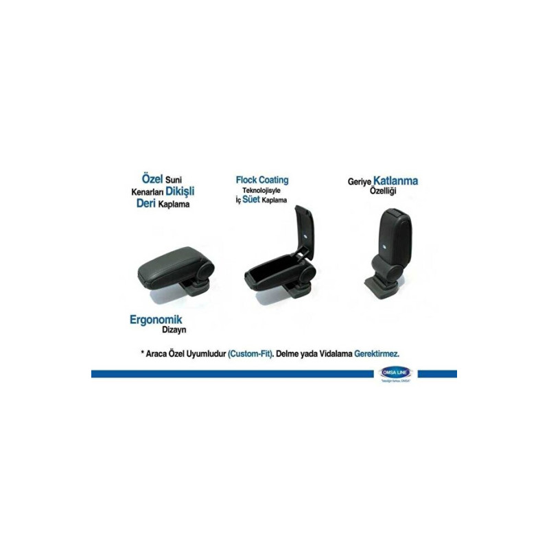 Omsa Seat Ibiza 6j Siyah Kol Dayama - Kolçak 2009-2016 Arası