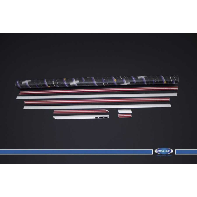 OMSA Citroen C4 HB Krom Cam Alt Çıtası 8 Parça 2004-2010 Arası
