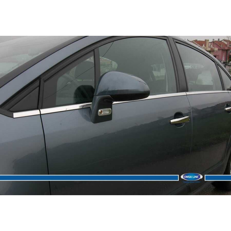 OMSA Citroen C4 HB Krom Cam Alt Çıtası 8 Parça 2004-2010 Arası