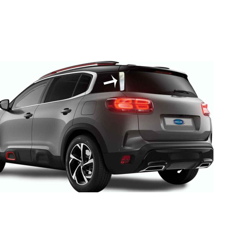 OMSA Citroen C5 Aircross Krom Spoiler Çıtası 2 Parça 2017-2024 Arası