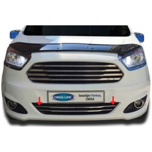OMSA Ford Courier Krom Ön Tampon Çıtası 2 Parça 2014-2017 Arası