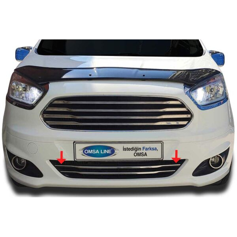 OMSA Ford Courier Krom Ön Tampon Çıtası 2 Parça 2014-2017 Arası