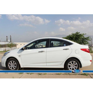 OMSA Hyundai Accent Blue Krom Cam Çerçevesi 14 Parça 2011-2017 Arası