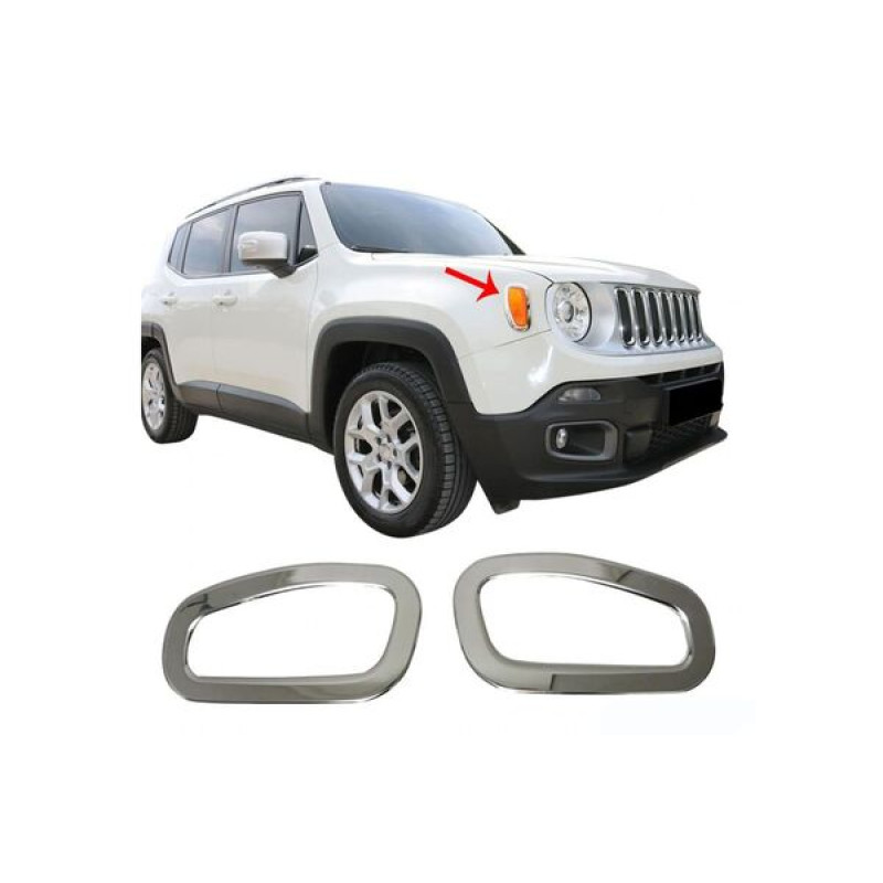 OMSA Jeep Renegade Krom Sinyal Çerçevesi 2 Parça 2014 ve Sonrası