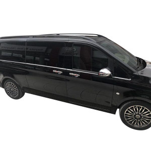 OMSA Mercedes Vito W447 Krom Cam Alt Çıtaları 8 Parça Tek Sürgülü Uzun Şase 2014 ve Sonrası