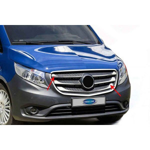 OMSA Mercedes Vito W447 Krom Ön Panjur 5 Parça 2019-2024 Arası