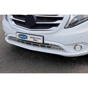 OMSA Mercedes Vito W447 Krom Ön Tampon Çıtası Tırtıklı 2 Parça 2014-2024 Arası