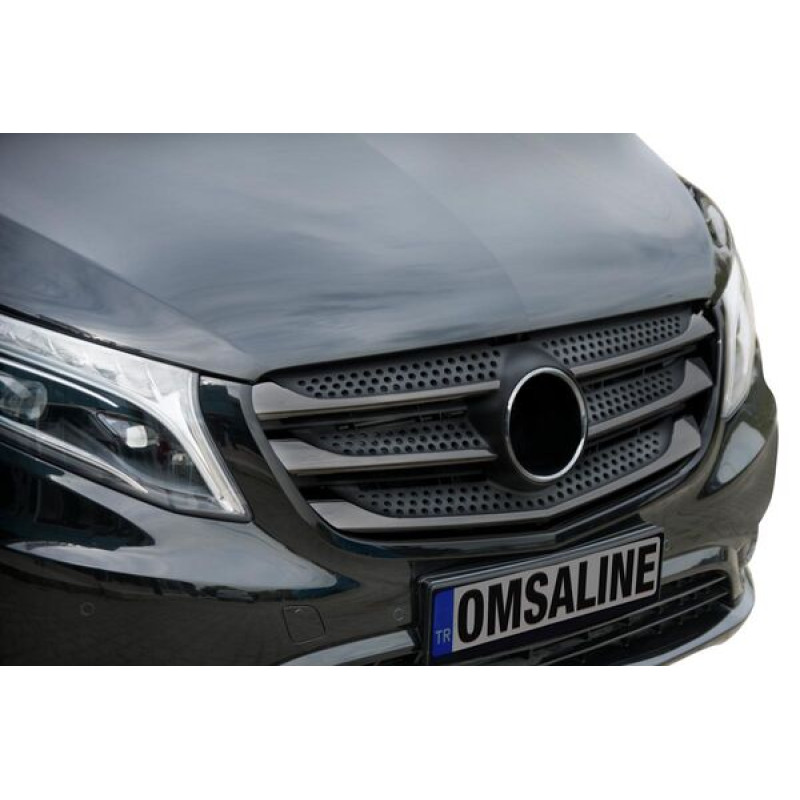 OMSA Mercedes Vito W447 Siyah Krom Ön Panjur 5 Parça 2014-2019 Arası