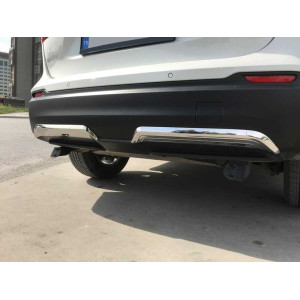 OMSA Nissan Qashqai Krom Arka Difüzör 2 Parça 2017-2021 Arası
