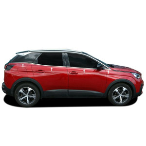 OMSA Peugeot 3008 Krom Cam Alt Çıtası 8 Parça 2016-2023 Arası